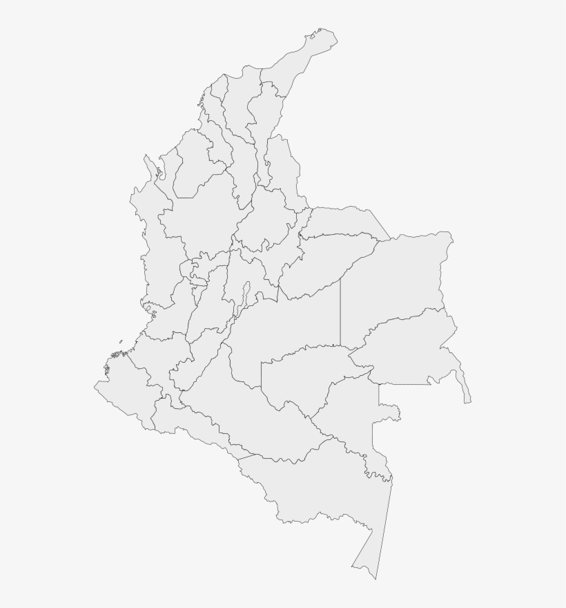 Administrative Divisions Of Colombia - Outline Of Colombia Bogota, transparent png #8594782