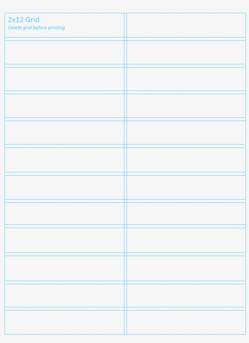 2×12- Grid - Parallel - Free Transparent PNG Download - PNGkey
