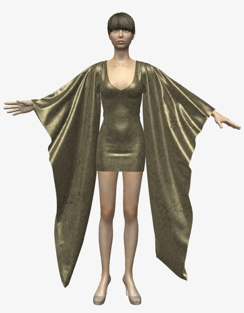 3d Kimono Dress Marvelous Designer Clothes Garments - Cape, transparent png #8596250