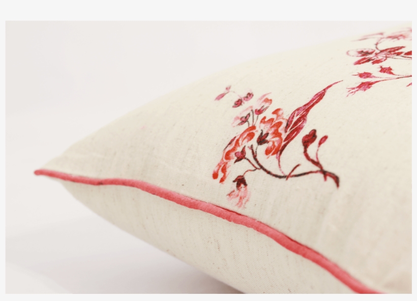 Vintage Floral Band Cushion Cover - Bed Sheet, transparent png #8596497