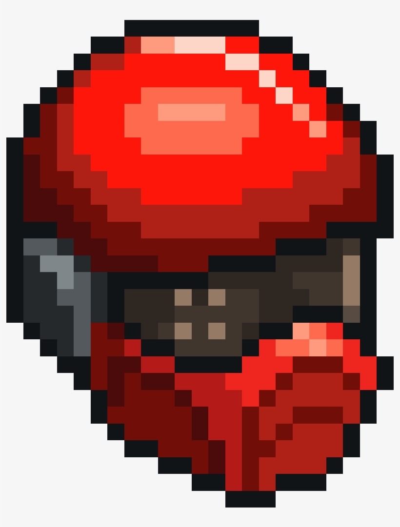 Metal Superhero Mask - Deadpool Logo Pixel Art, transparent png #8596553