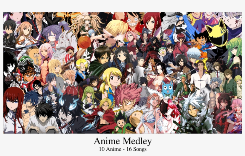 Anime Medley - Anime Crossover, transparent png #8596603