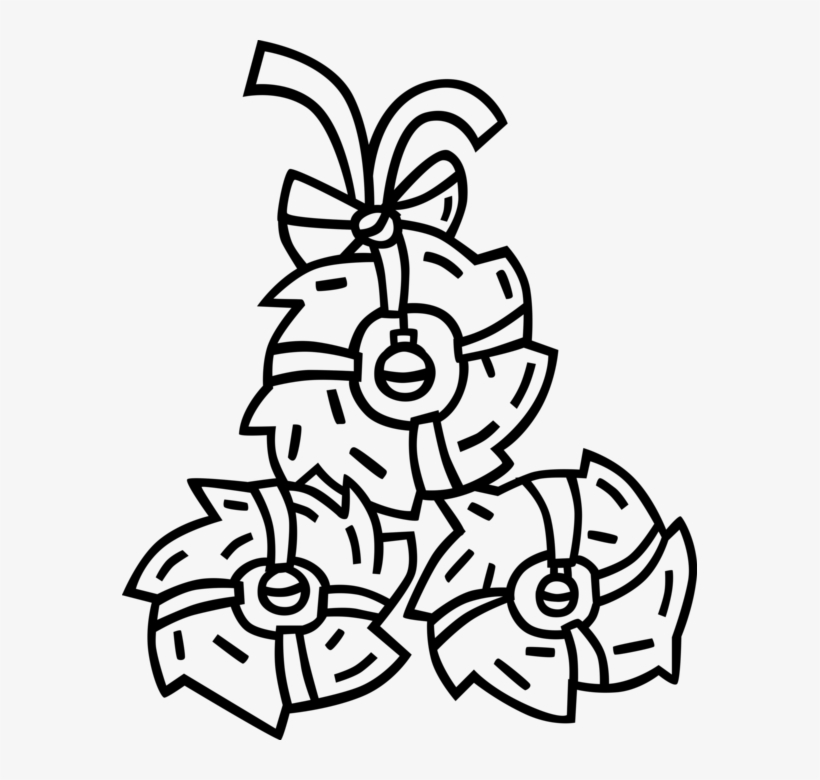 Vector Illustration Of Festive Season Christmas Wreaths, transparent png #8596778