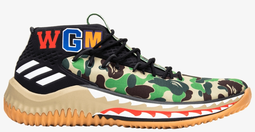Adidas Dame 4 Bape, transparent png #8596837