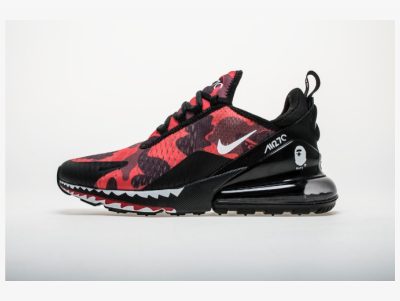 Red Shark Co Pad Bape X Air Max 270 Ah6799 - Nike, transparent png #8596880