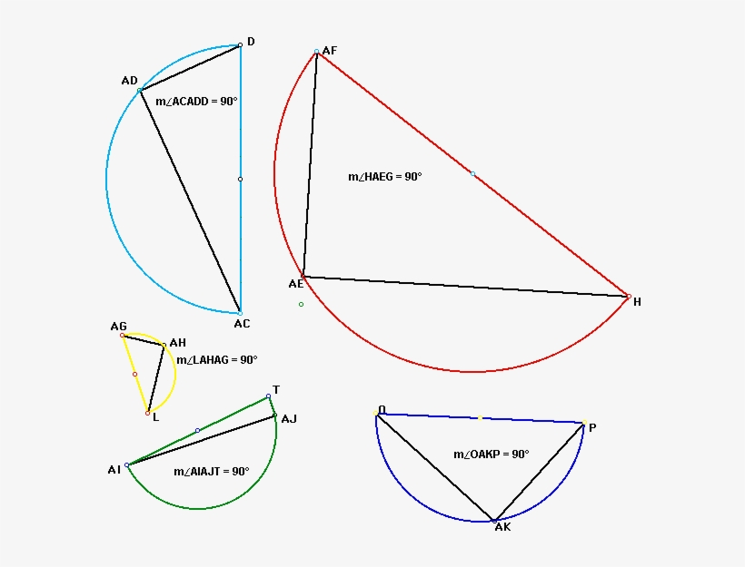 Semi Circle - Pythagoras Theorem With Semicircles, transparent png #8597487