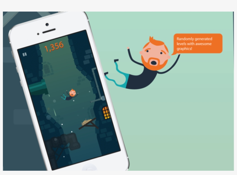 Plummet Broken Back Games - Broken Phone Ad, transparent png #8598323