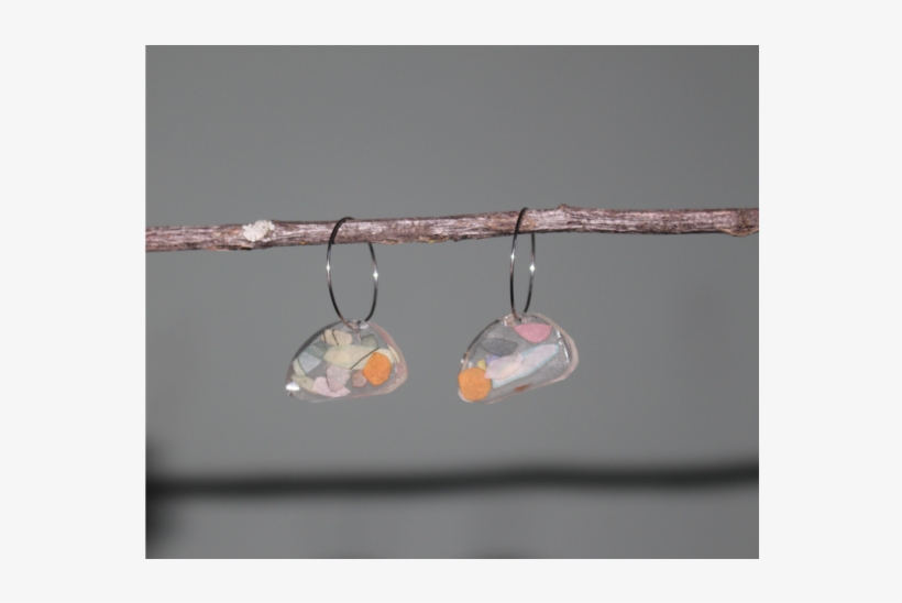 Organic Semi-circle Collage Earrings - Earrings, transparent png #8598408