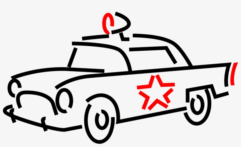 Vector Illustration Of Law Enforcement Police Car Cruiser, transparent png #8598622