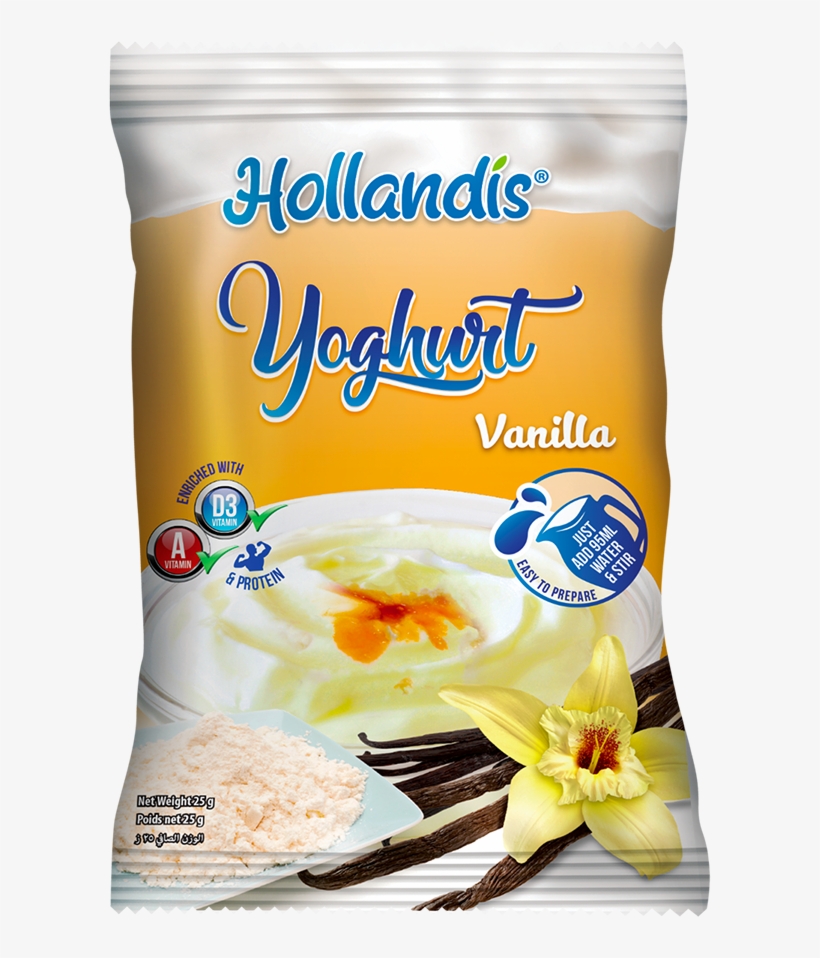 Hollandis Instant Vanilla Yoghurt Powder - Hollandis Yoghurt Vanilla, transparent png #8599286