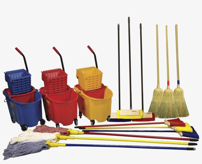 Cleaning Supplies Clipart - Brooms And Mops Png, transparent png #860144