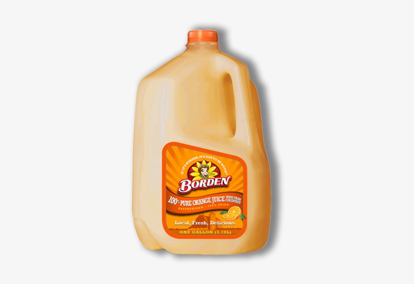 100 Percent Pure Orange Juice - Borden Orange Juice Gallon, transparent png #860221
