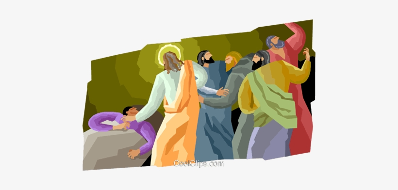 Jesus Healing The Sick Royalty Free Vector Clip Art - Jesus Healing The Sick Clipart, transparent png #860302