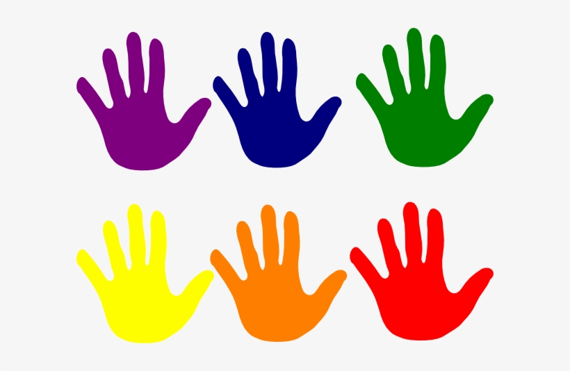 Graphic Download Hands Various Colors Clip Art At Clker - Colorful Hands, transparent png #860366