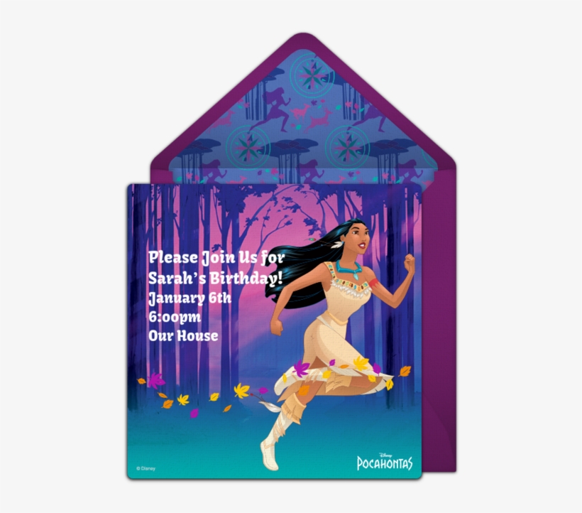 Pocahontas Online Invitation - Pocahontas, transparent png #860950