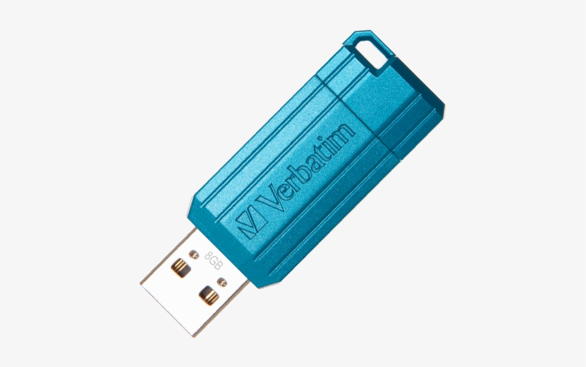 Usb 2 - - Verbatim 32gb Pinstripe 32gb Usb 2.0 Blue Usb Flash, transparent png #860995