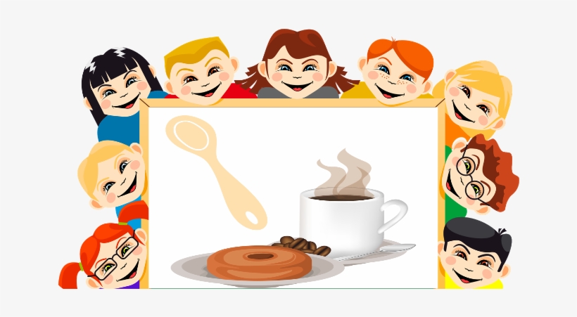 Coffee And Doughnut - School First Day Clipart, transparent png #861015
