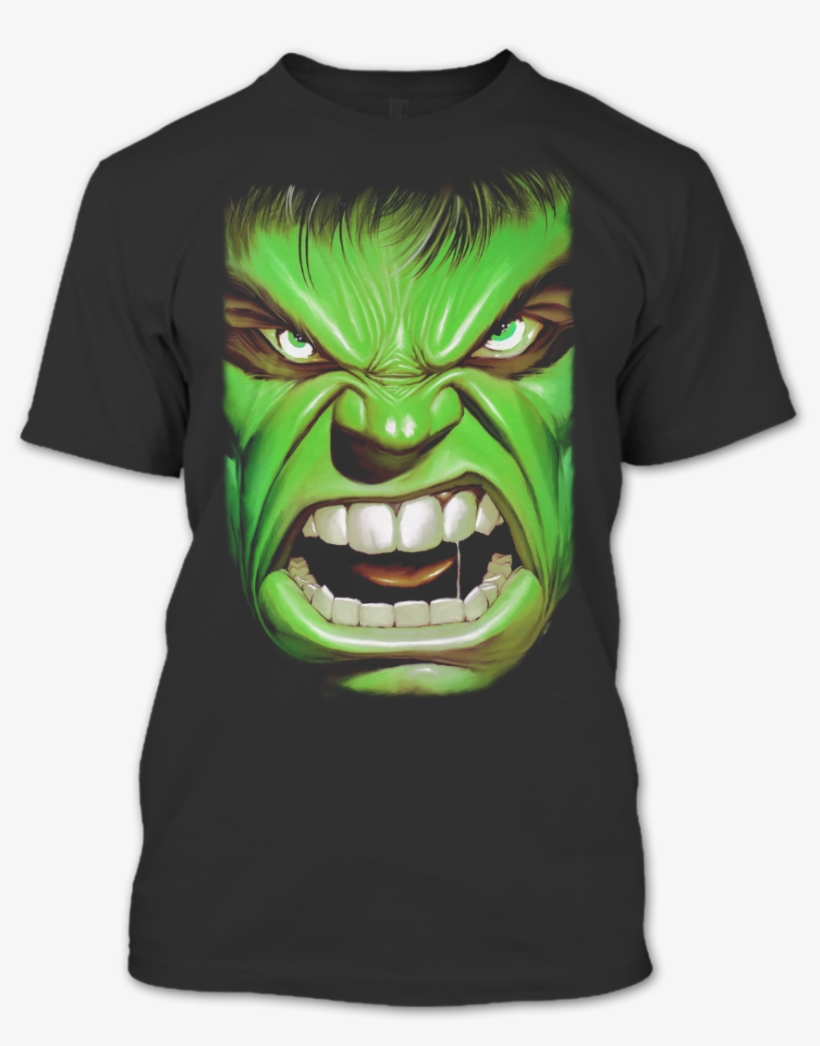 A Black T-shirt With The Shopify Logo - Hulk Face, transparent png #861216