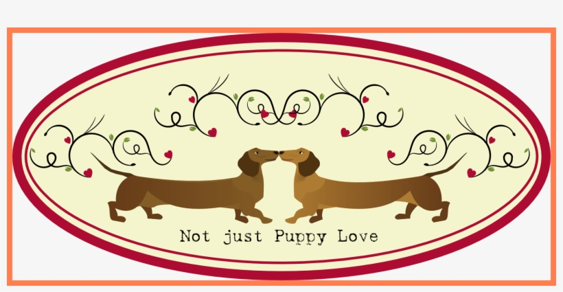 Marvelous Cartoon Valentine Dog Theme Image By Clairev - Valentines Day Dachshund Puppies, transparent png #861260