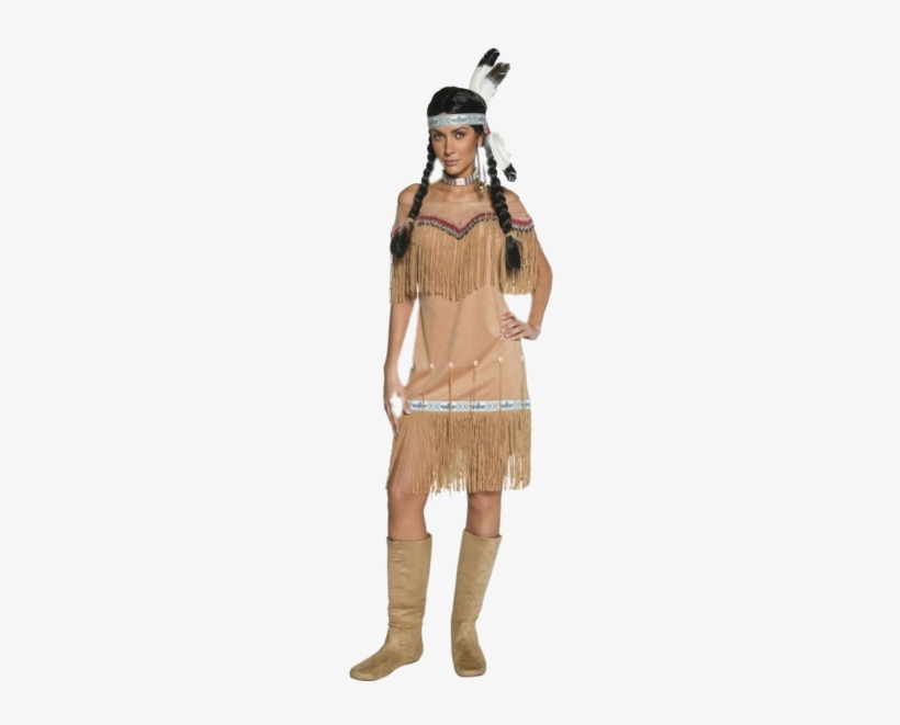 Western Indian Lady Costume - Indian Squaw Fancy Dress, transparent png #861461