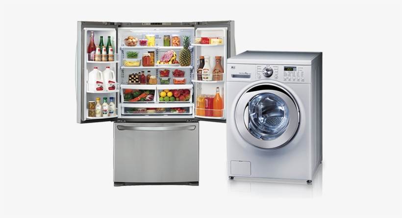 Fridge & Washer Landing Page - Fridge & Washing Machine Png, transparent png #863082