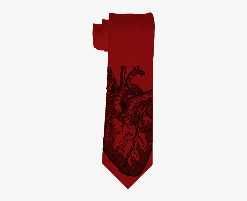 Anatomical Heart Necktie - Anatomical Heart Ornament (oval), transparent png #863586