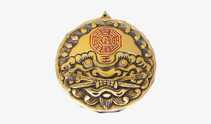 Quick View - Feng Shui Import 3201 Brass Tiger Head Yin Yang Bagua, transparent png #863777