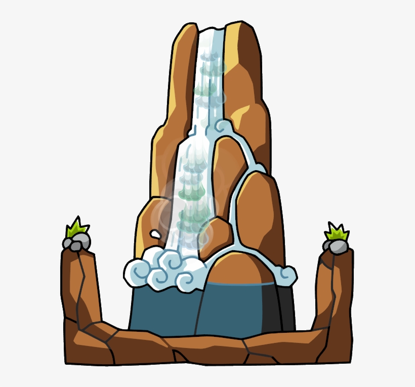 Waterfall - Scribblenauts Waterfall, transparent png #864115