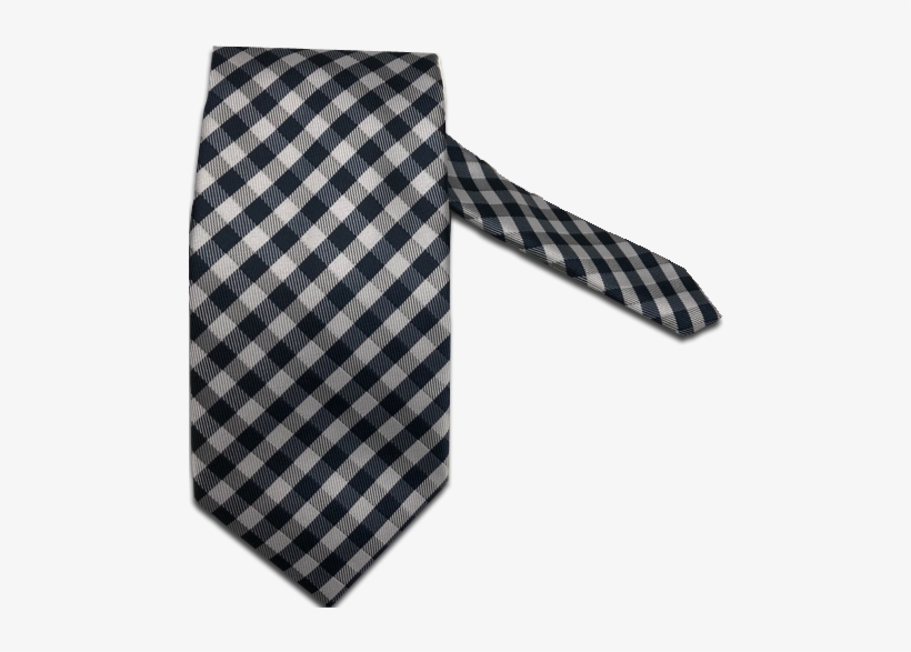 Navy And White Gingham Necktie Png Auburn Oaks Tie - Necktie, transparent png #864139