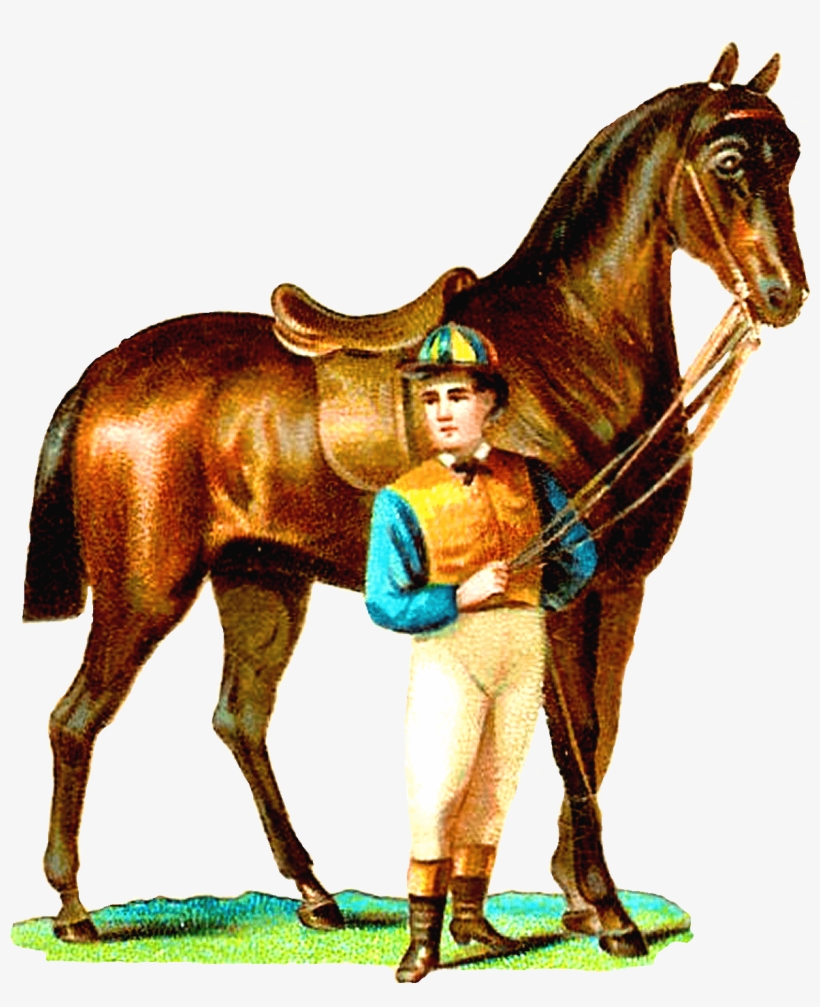 Clip Free Download Horse And Jockey Vintage Transparent - Vintage Horse Racing Png, transparent png #864368