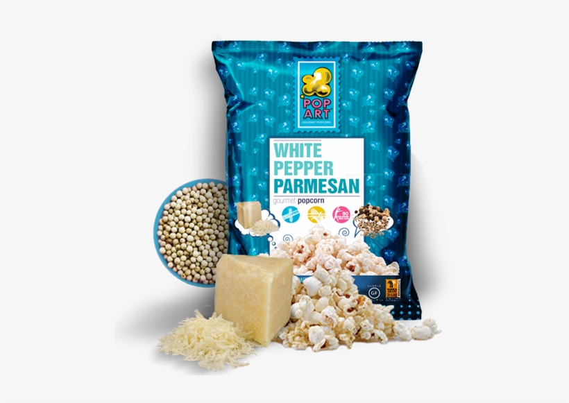 White Pepper - Pop Art Gourmet Popcorn, White Pepper Parmesan - 5, transparent png #864451