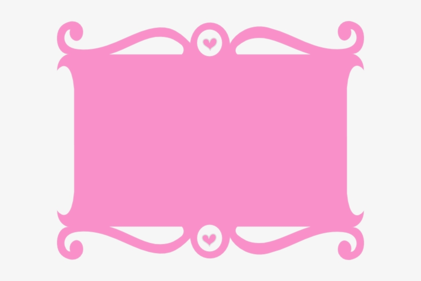 Frame Pink Heart Clip Art At Clker - Pink Doodle Frame Png, transparent png #865537