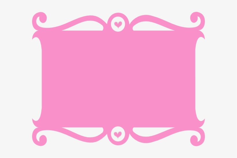 Frame Pink Heart Clip Art At Clker - Pink Doodle Frame Png, transparent png #865537