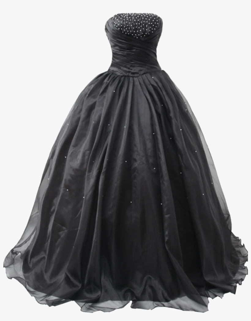 Black Dress Png Image Background - Mask Ball Dresses Black, transparent png #865640