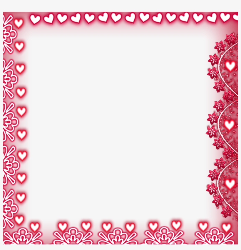 Posted By Amazing Effectz N Frames At - Heart Border Frame Png, transparent png #865666