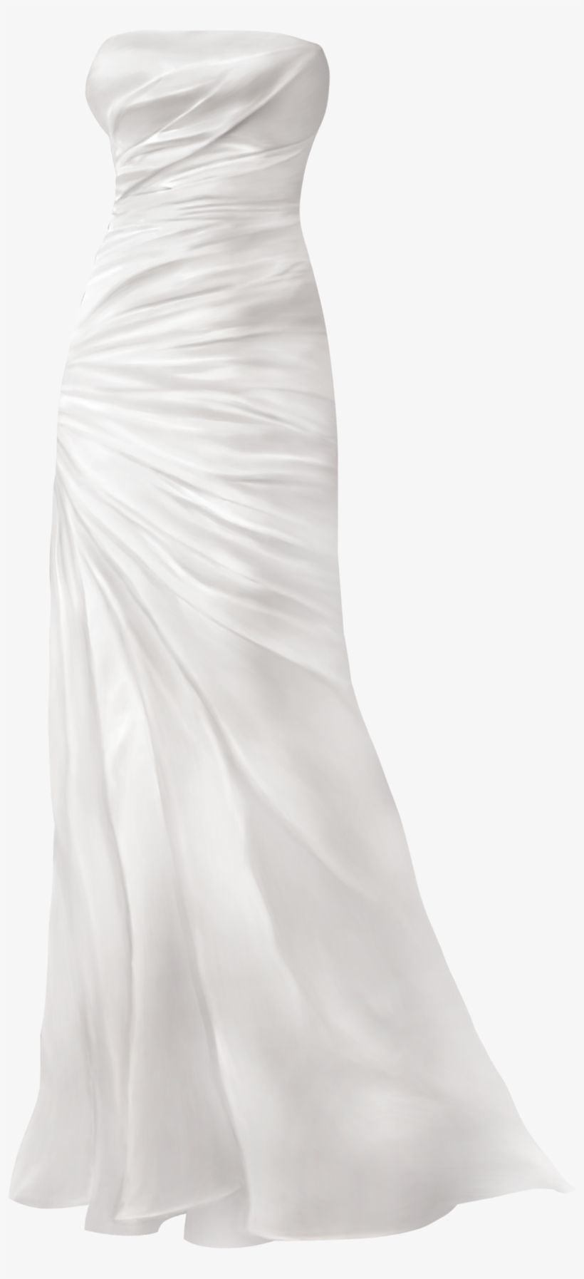 Simple Wedding Dress Png Clip Art - Clip Art, transparent png #865695