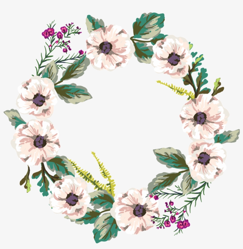 Fashion Wreath Wedding Png - Floral Image For Wedding Invitation, transparent png #865793