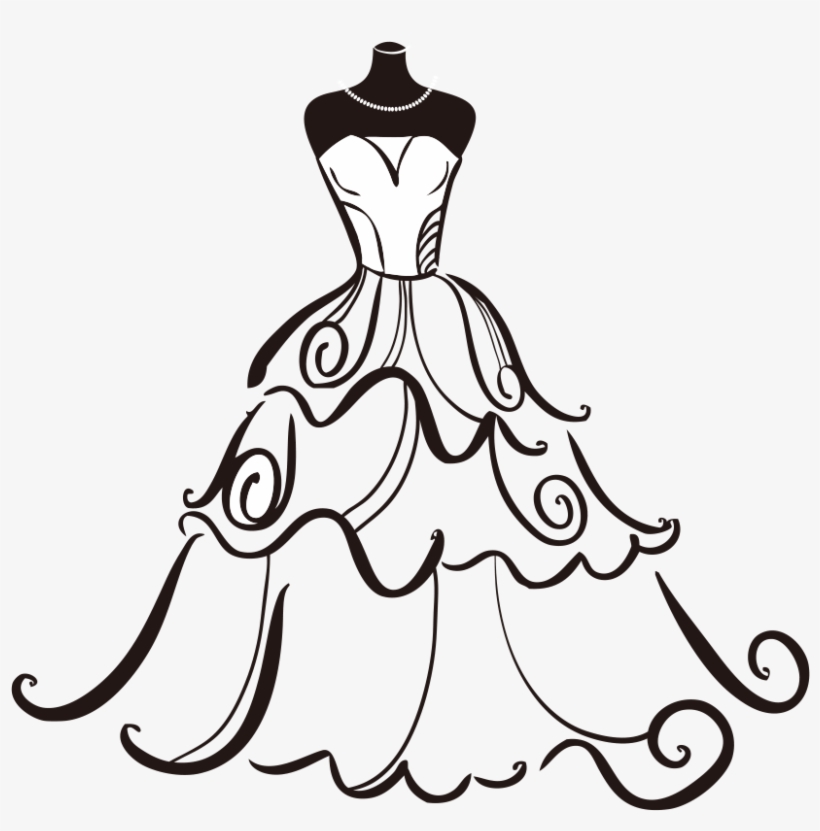 Bride Clip Art Transprent Png Free Download - Gown Clipart, transparent png #866013