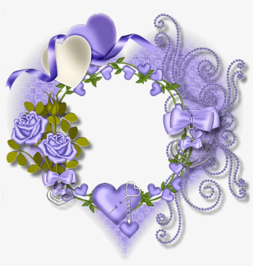 Purple Flower Clipart Round Flower Frame - Transparent Png Tubes Frames Scraps, transparent png #866014