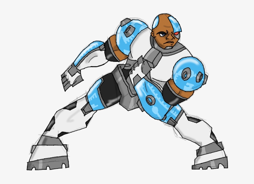 Teen Titans - Teen Titans Cyborg Art, transparent png #866075