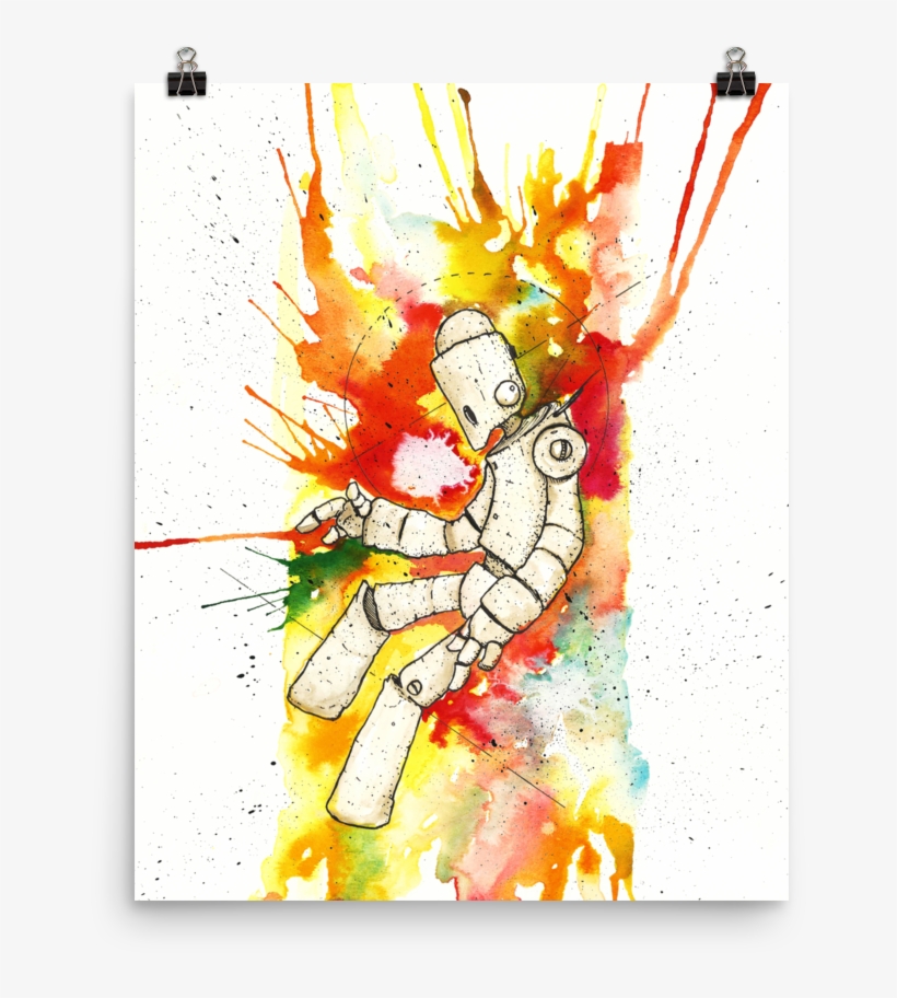 A Statement In Any Room - Varick Gallery 'nebula Bot' Giclee Watercolor Painting, transparent png #866162