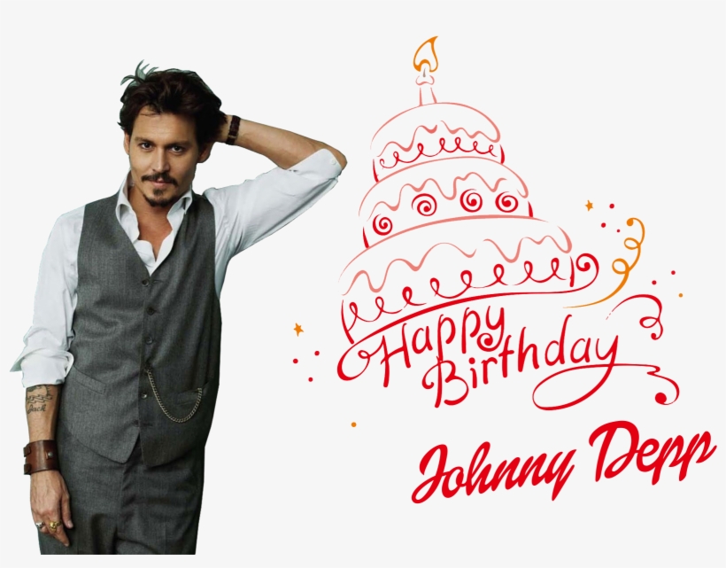 Johnny Depp Png File - Happy Birthday Johnson Cake, transparent png #866656