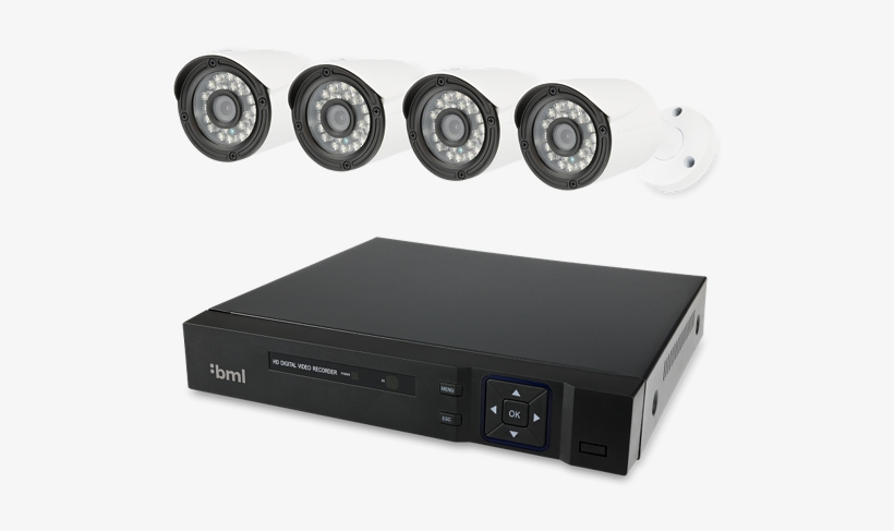 Bml Safe Kamerový Systém Cctv 8ch + 4x Kamera Hd720p, transparent png #866980