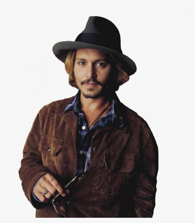 Johnny Depp - 631 - 9kb - Johnny Depp Hat Actor Male 32x24 Print Poster, transparent png #866999