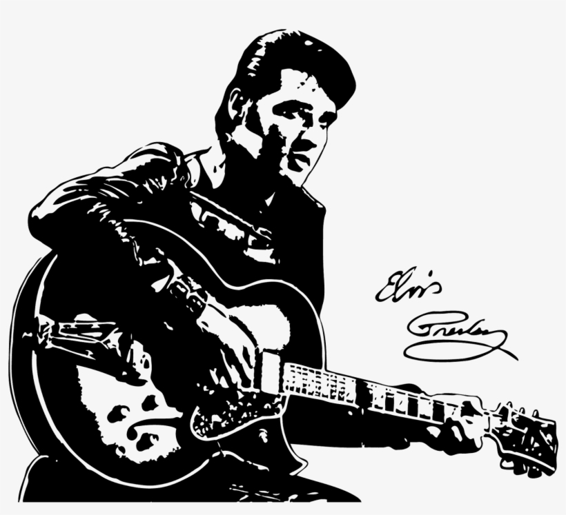 Guitar Clipart Guitar Elvis - Happy Birthday Elvis Fan, transparent png #867154