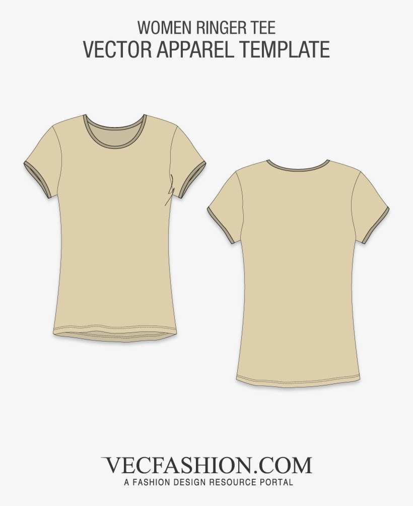 Short Sleeved Ringer Tee Template - Pattern, transparent png #867560