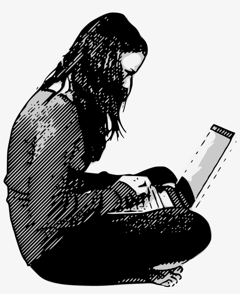 Big Image - Girl With Laptop, transparent png #867821