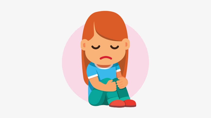 Sad Child Clipart Png - Cartoon Image Of Depression, transparent png #868173