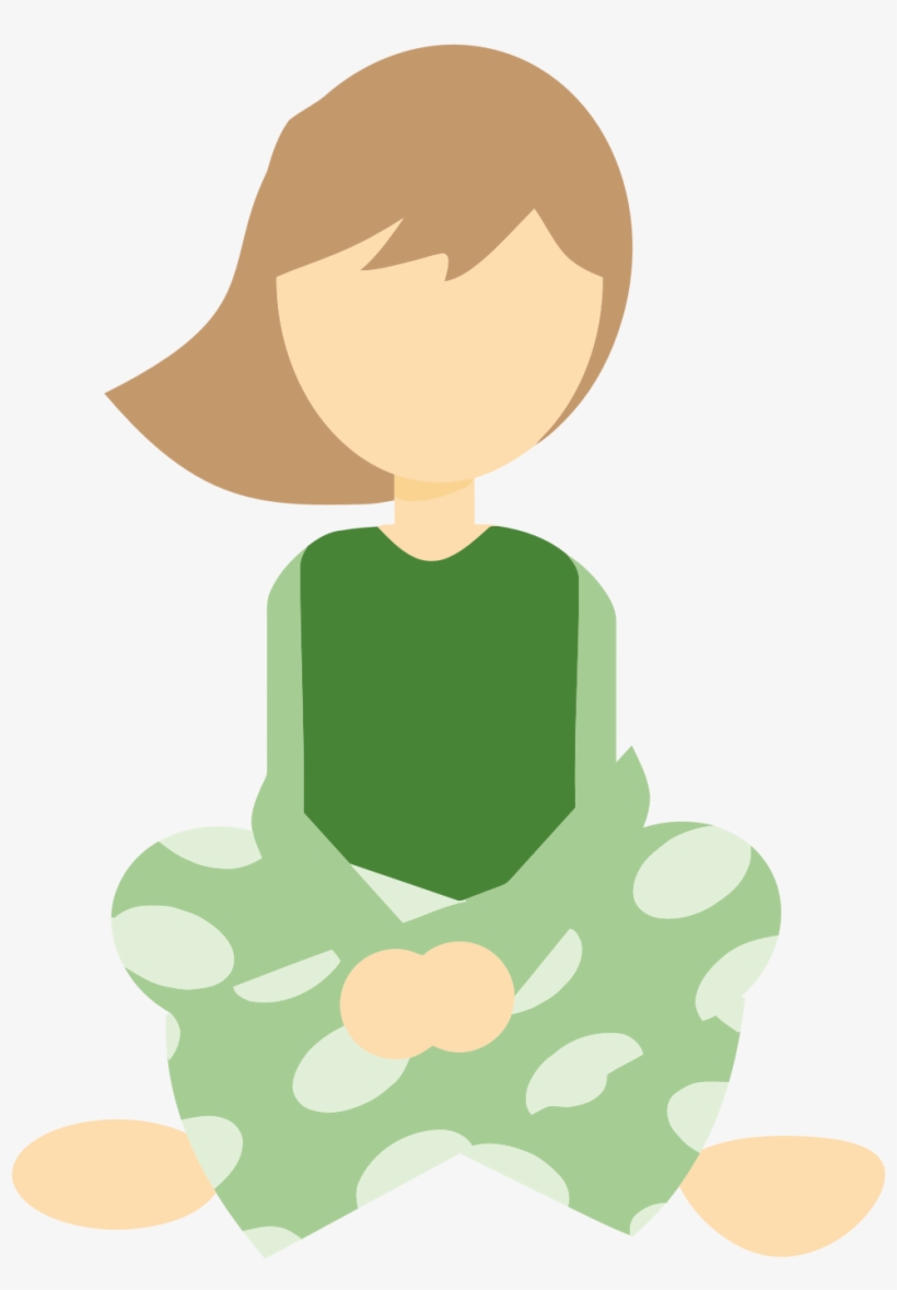 Clipart - Girl Sitting Cross Legged Clipart, transparent png #868196
