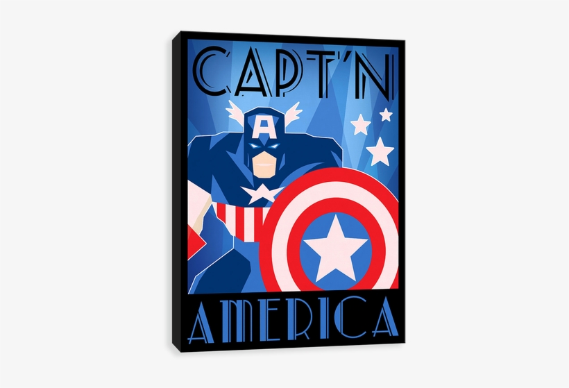 Art Deco Avengers - Marvel Art Deco Style Group Shot Printed Canvas 12w, transparent png #868702